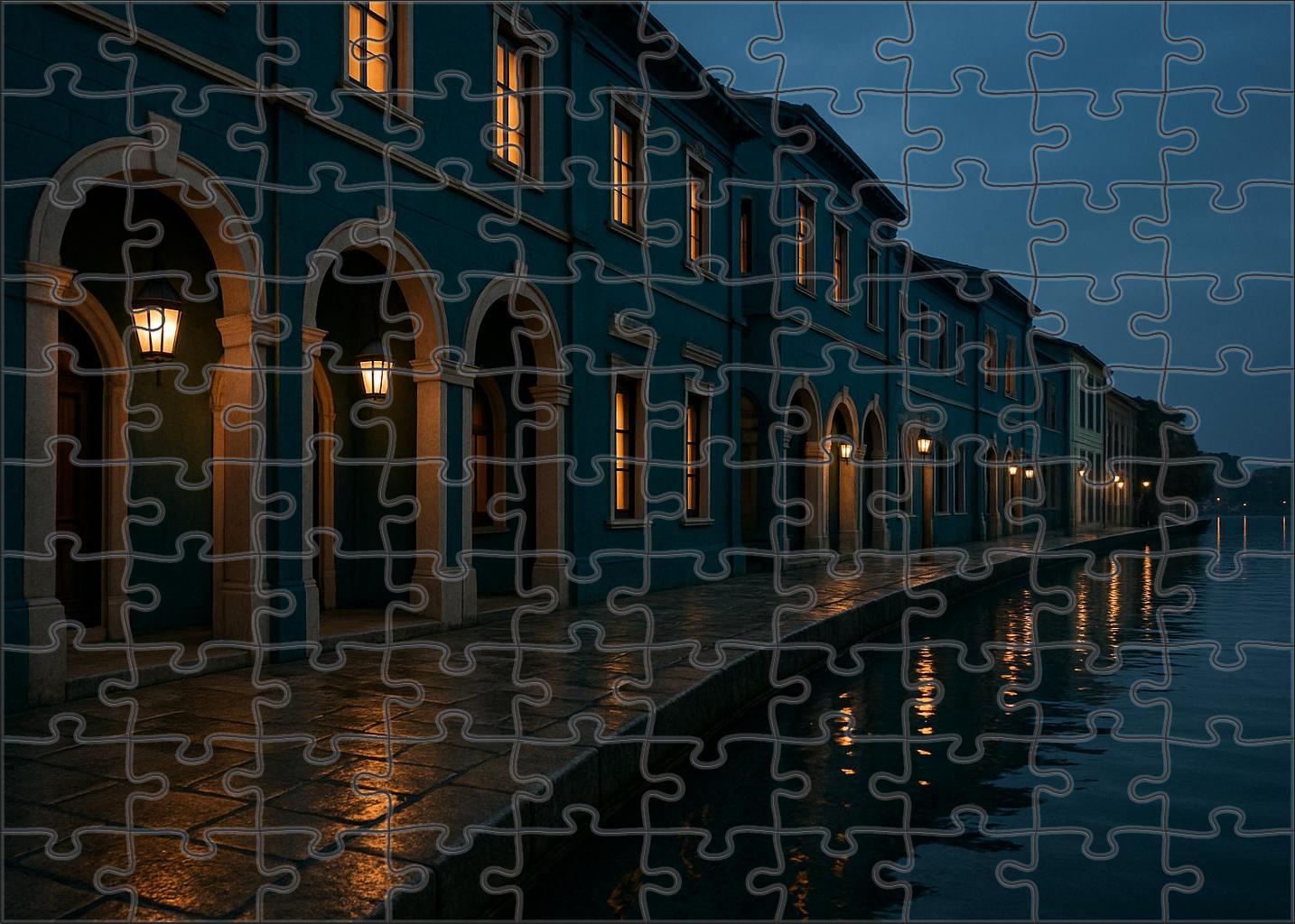 Teal Lantern Quay 200 Piece Puzzle