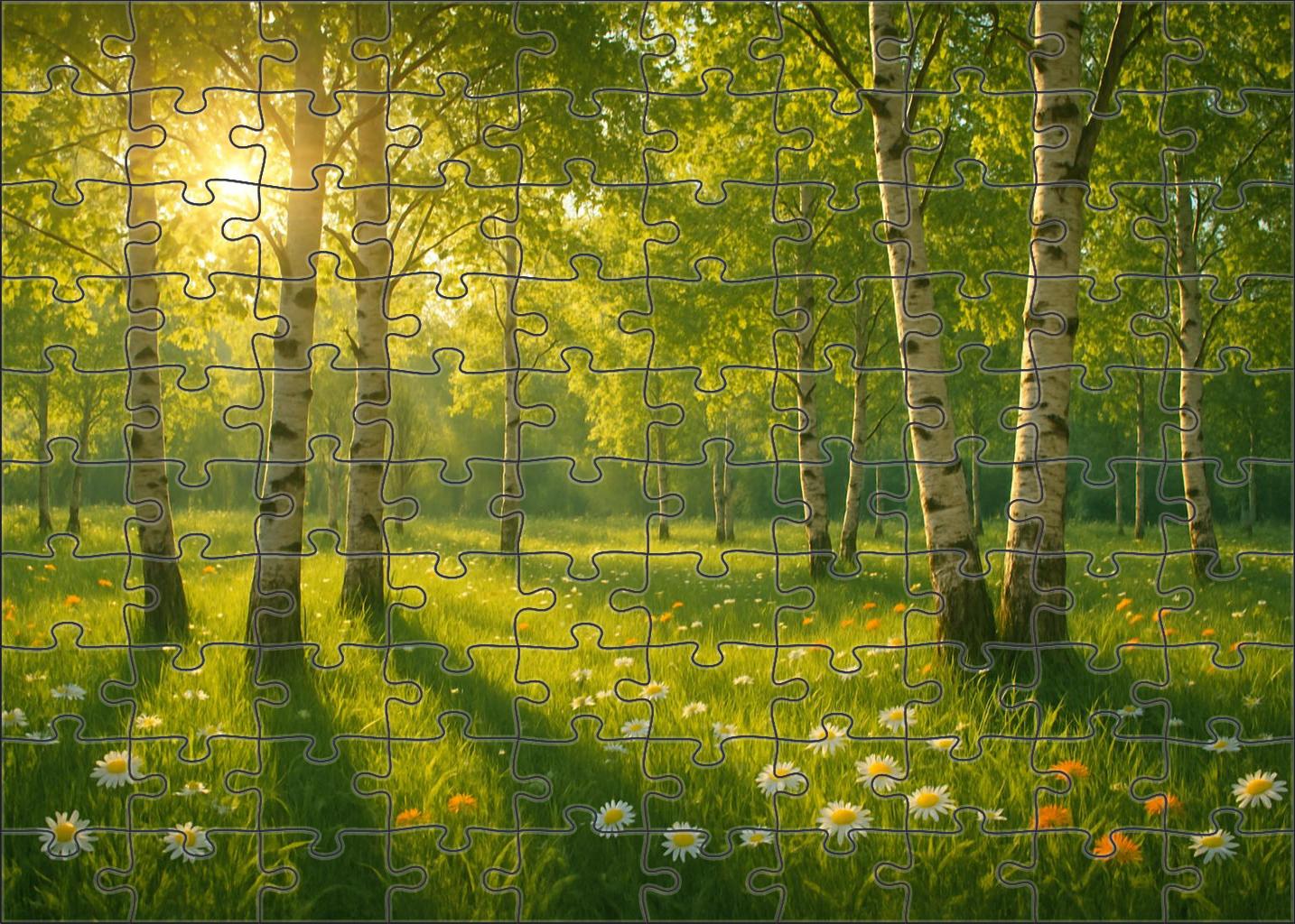 Sunlit Aspen Hollow Easy Puzzles