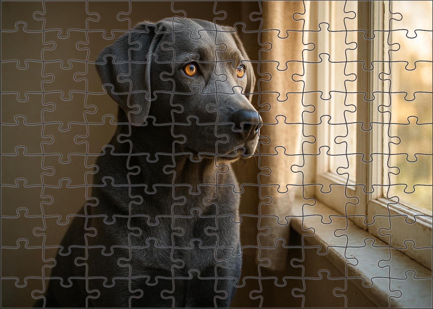 Velvet Slate Plush Steel-toned Companion With Quiet Loyalty Puzzle For Kids