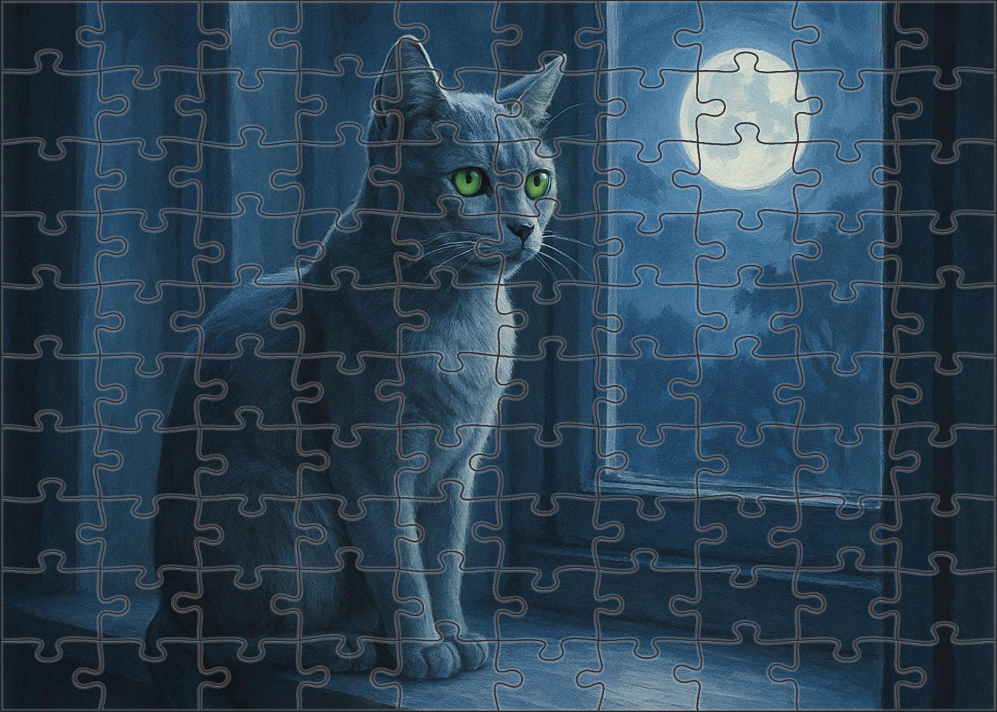 Lunar Pearl Sleek Silver-gray With Calm Insight Family Puzzles