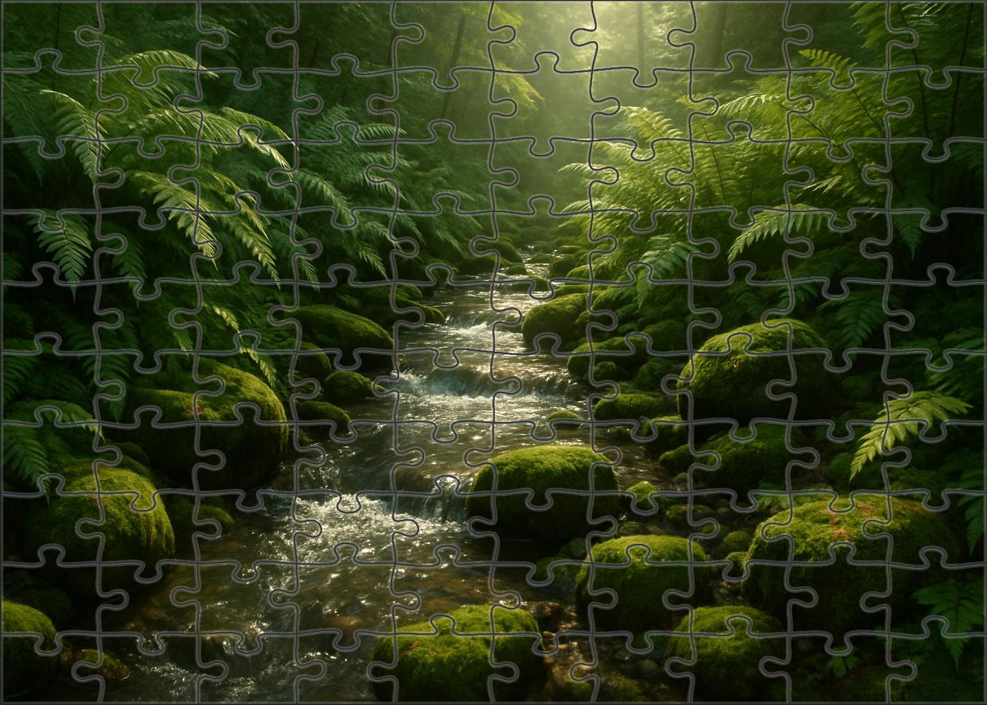 Fern-shrouded Brookside 300 Piece Puzzle