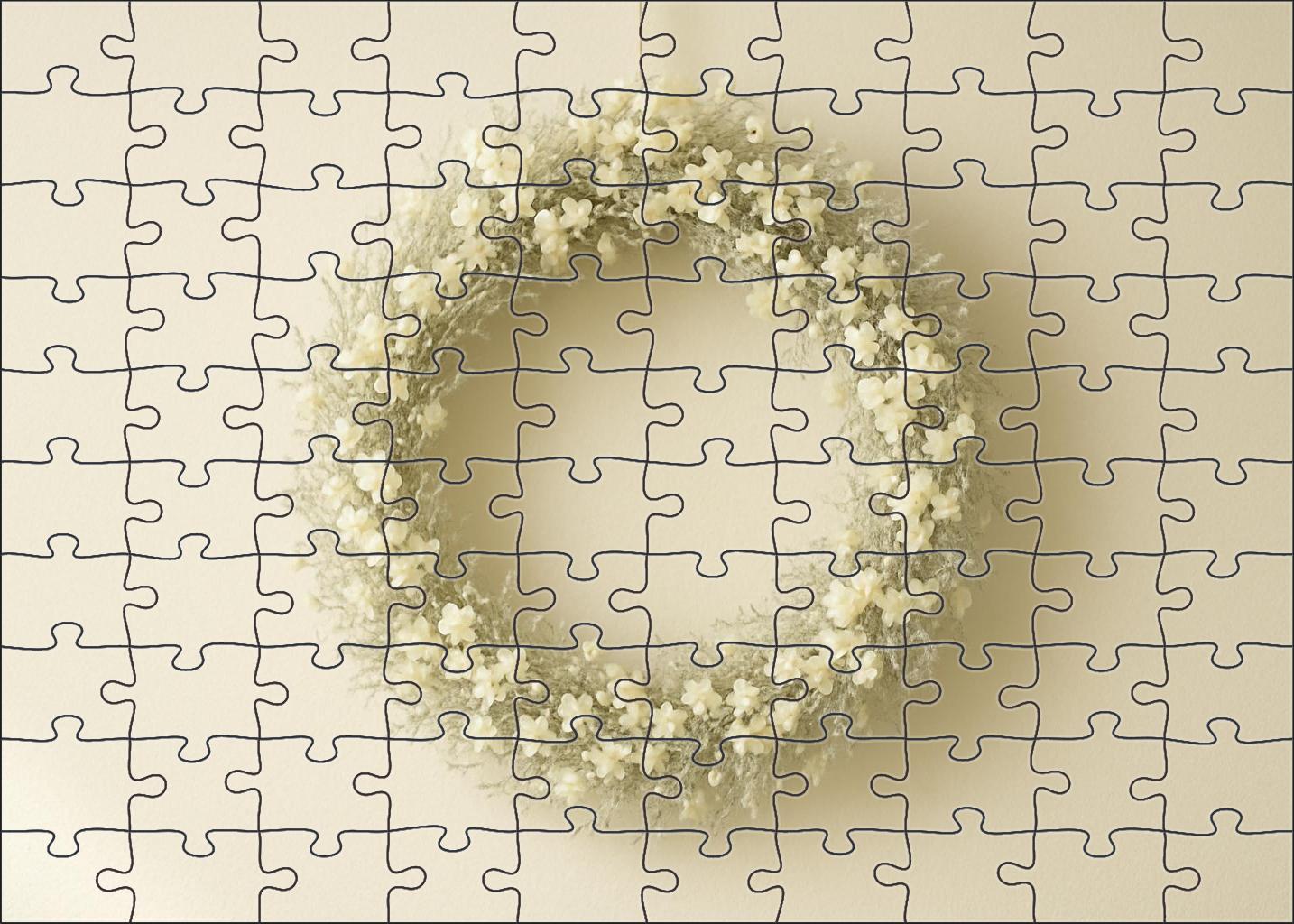 Ivory Lace Wreath Elegant Whites With Lacy Foliage Family Puzzles