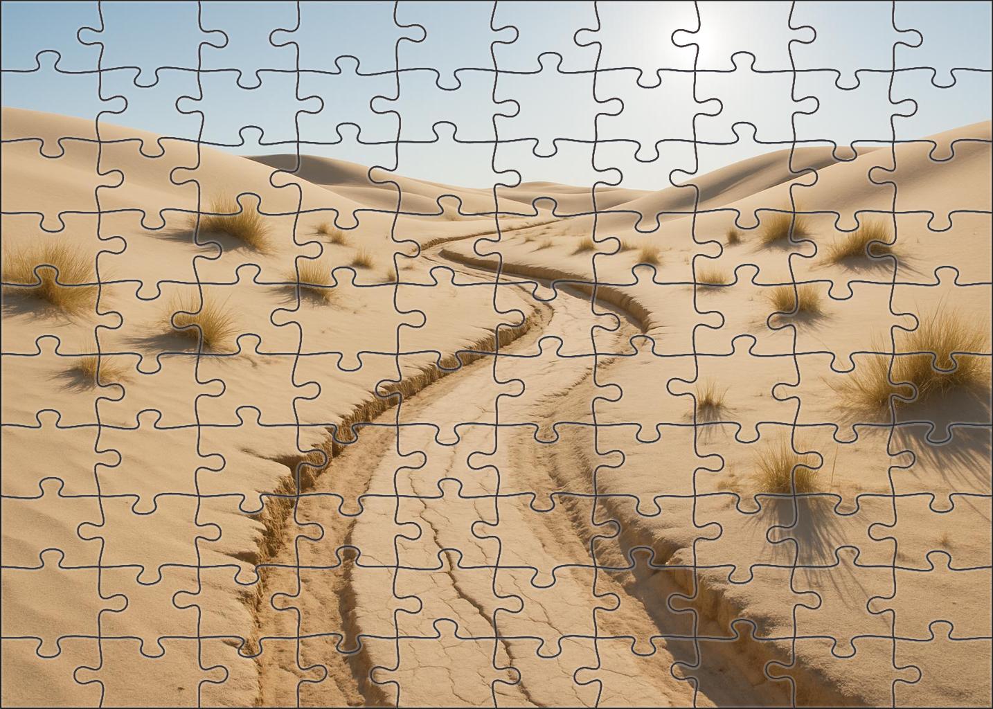 Ephemeral Streambed Sandy Wash Carving Through Golden Plains Puzzle For Kids