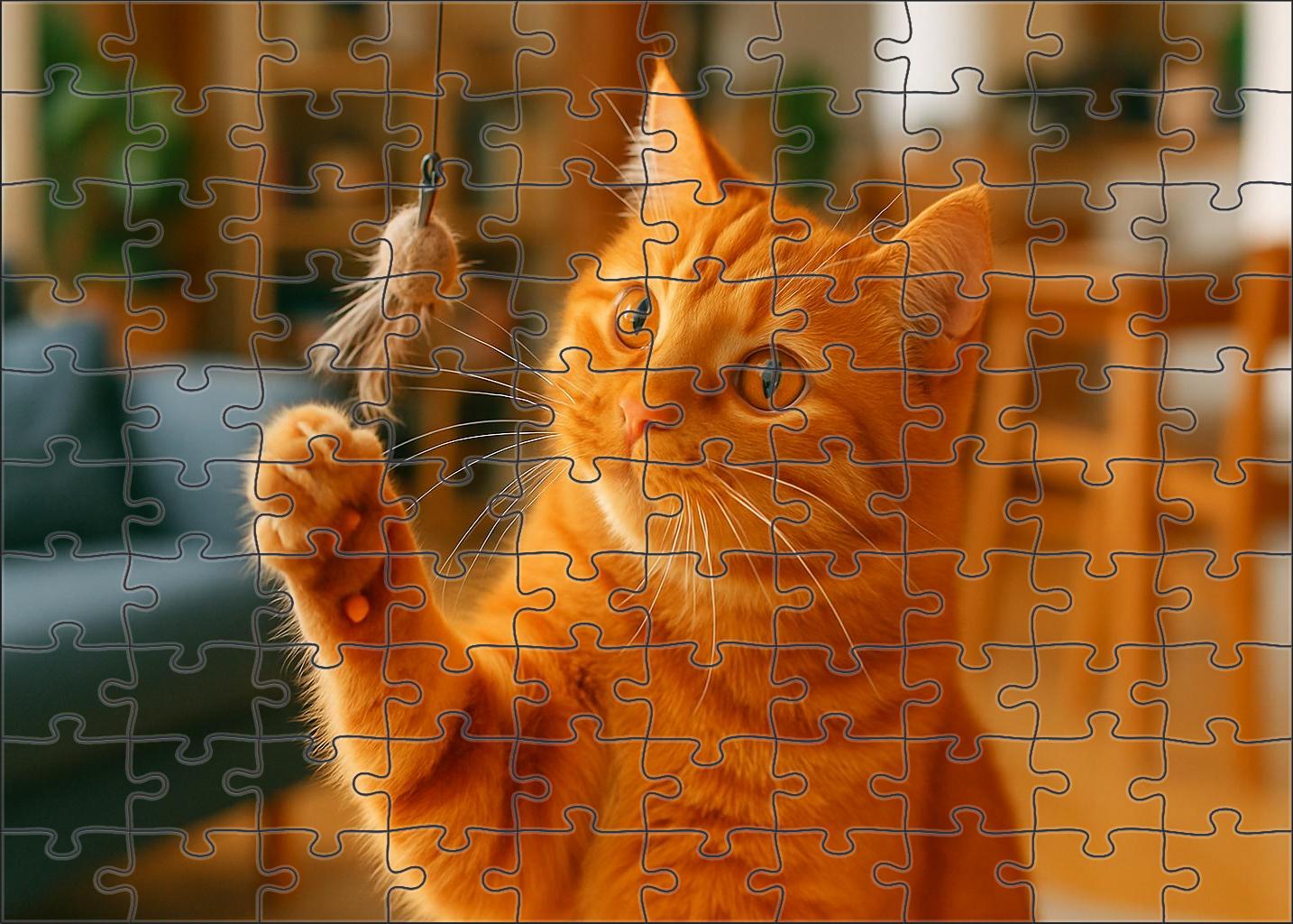 Amber Glow Warm Ginger Fur With Spirited Energy Unique Puzzle Design