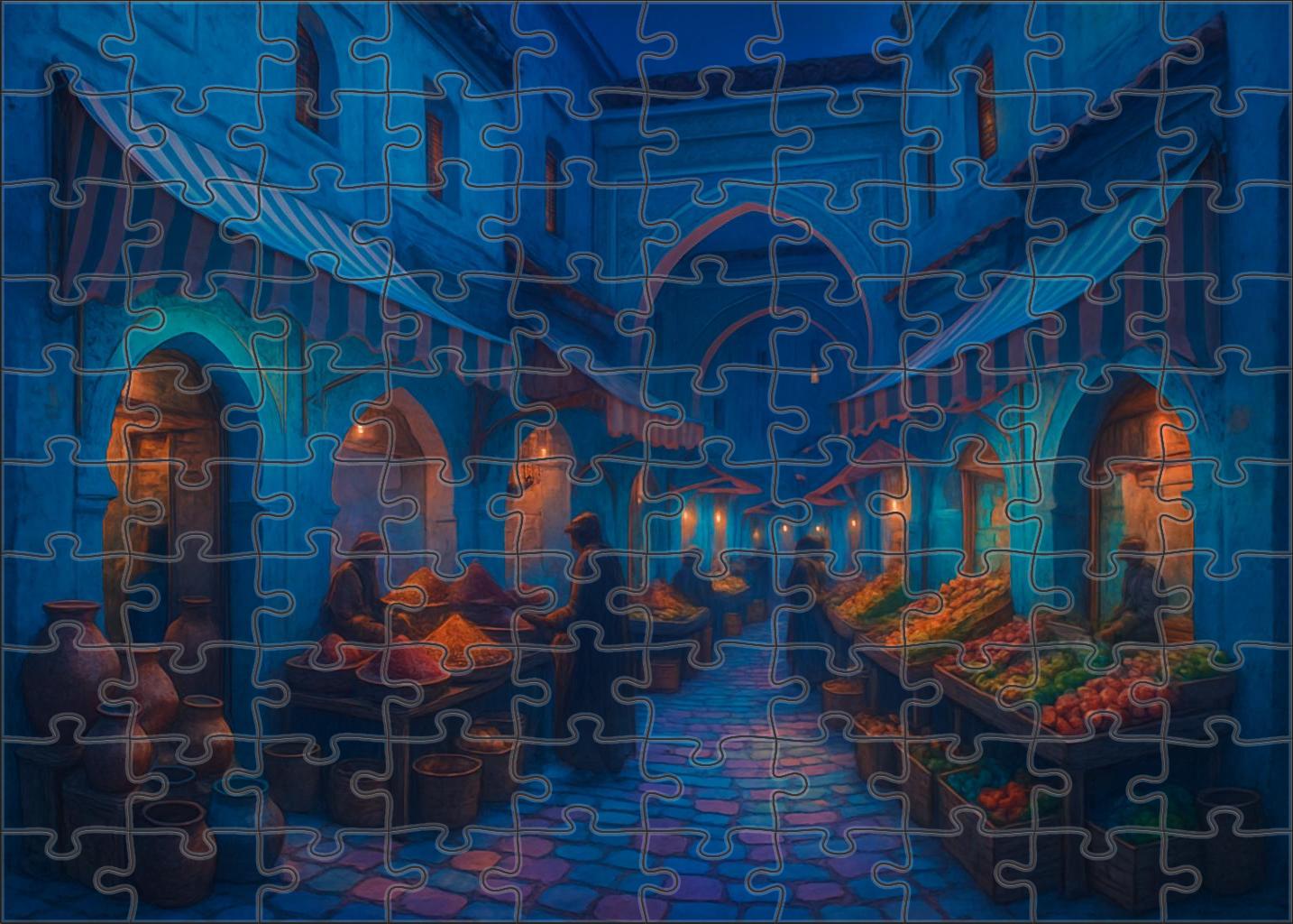 Azure Market Alley 200 Piece Puzzle
