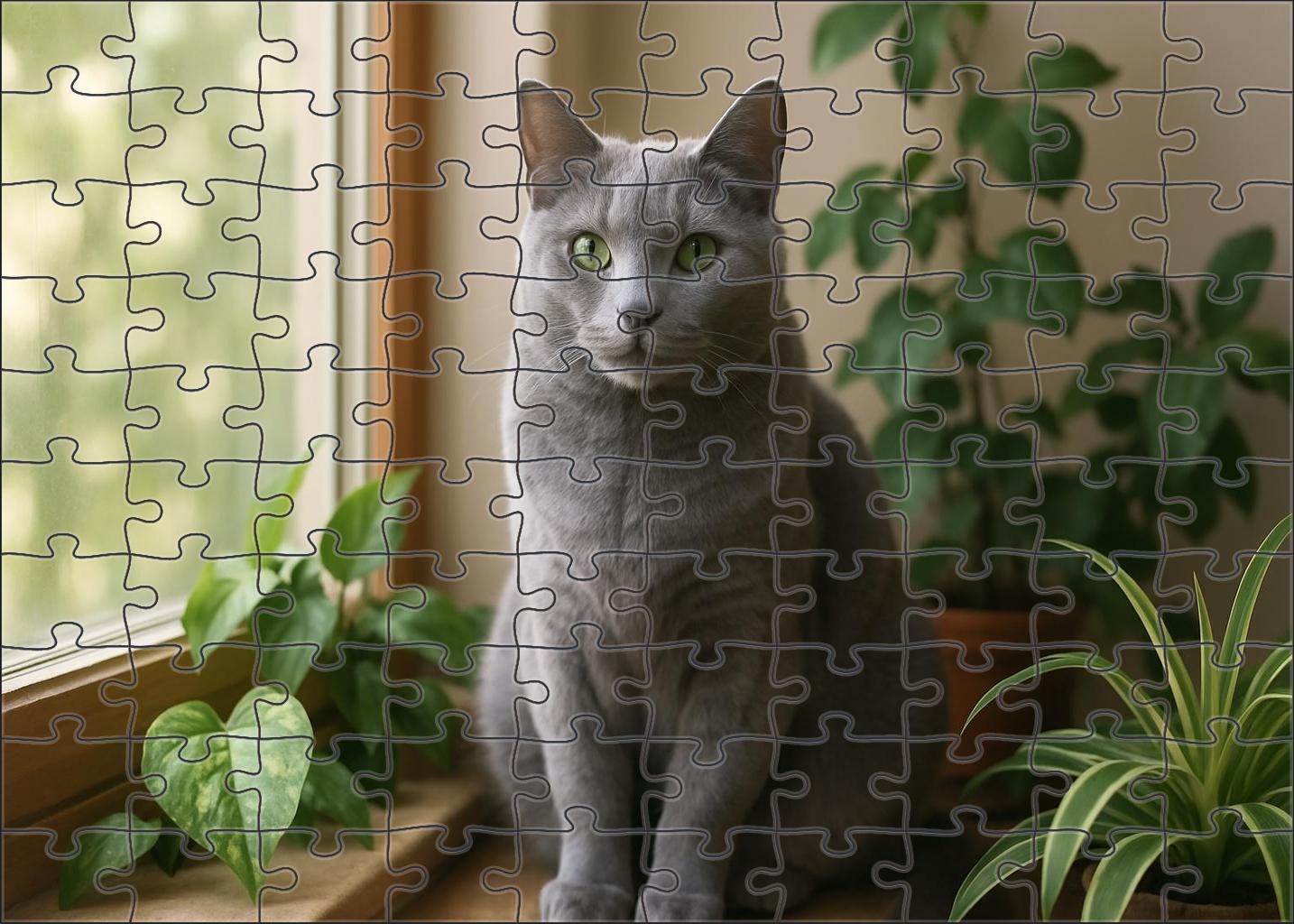 Velvet Twilight Plush Blue-gray With Serene Presence Family Puzzles