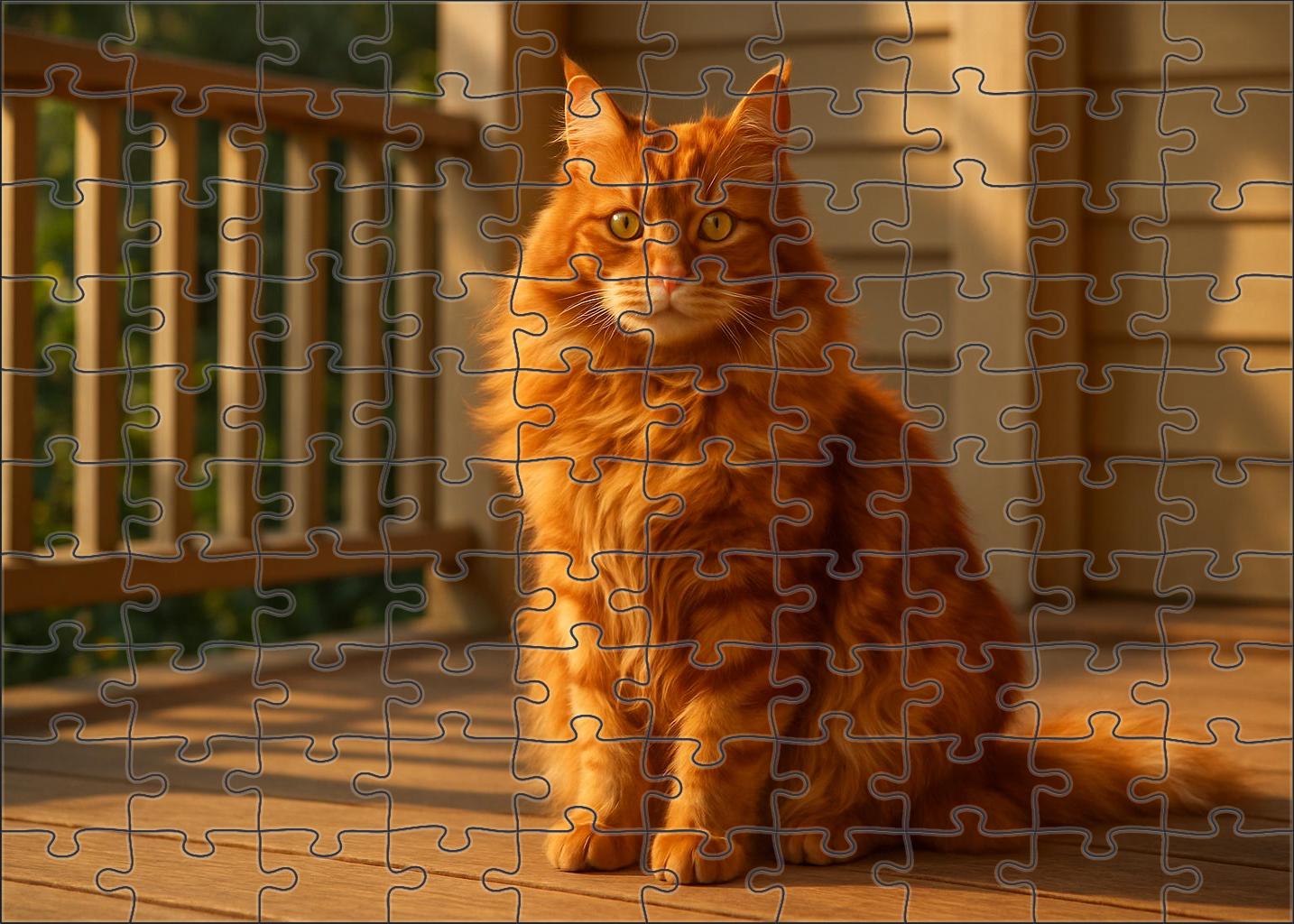 Ginger Whirl Vibrant Red Longhair With Spirited And Loyal Nature Premium Puzzle Pieces