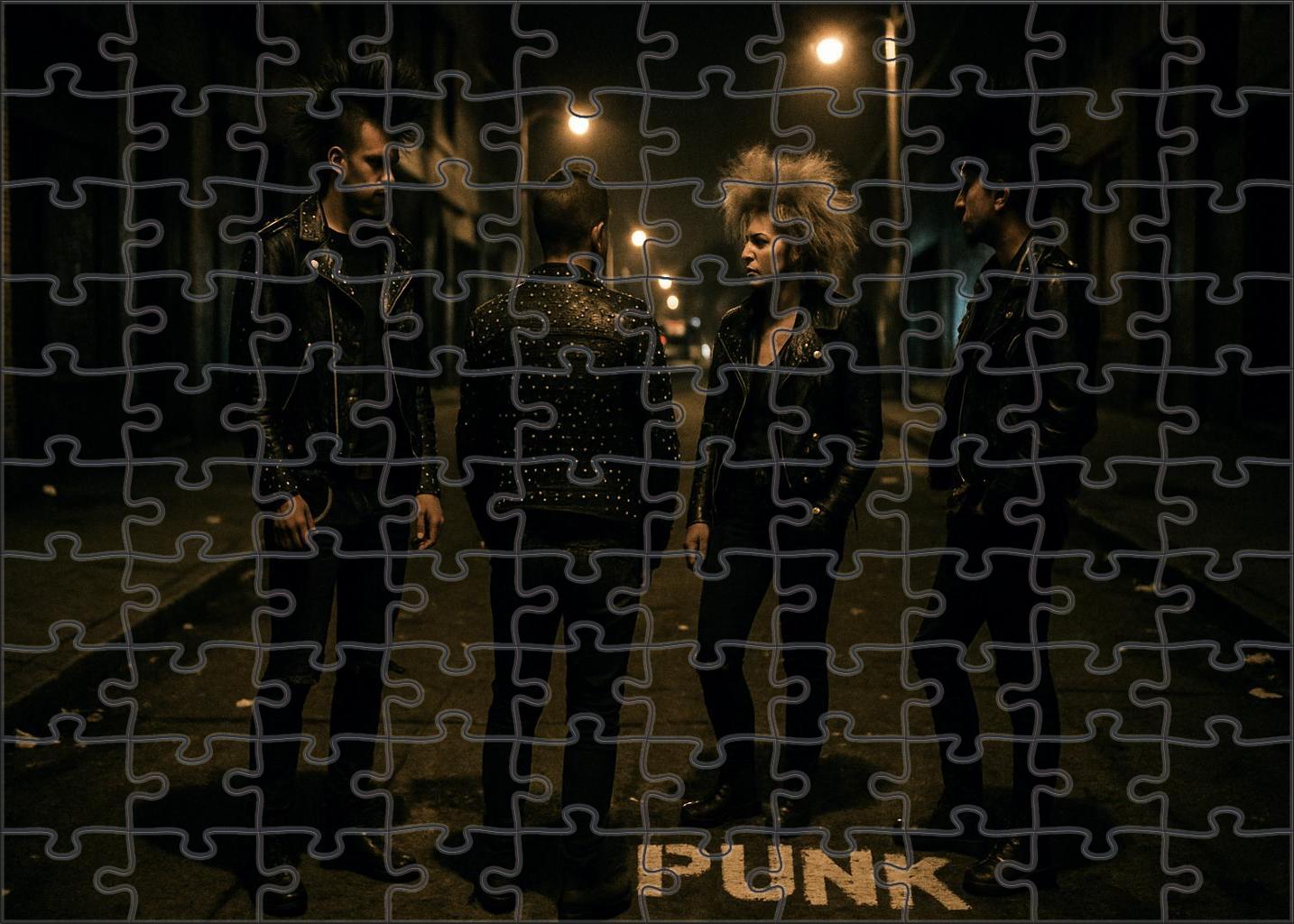Post-punk Street Fashion Culture Unique Puzzle Design
