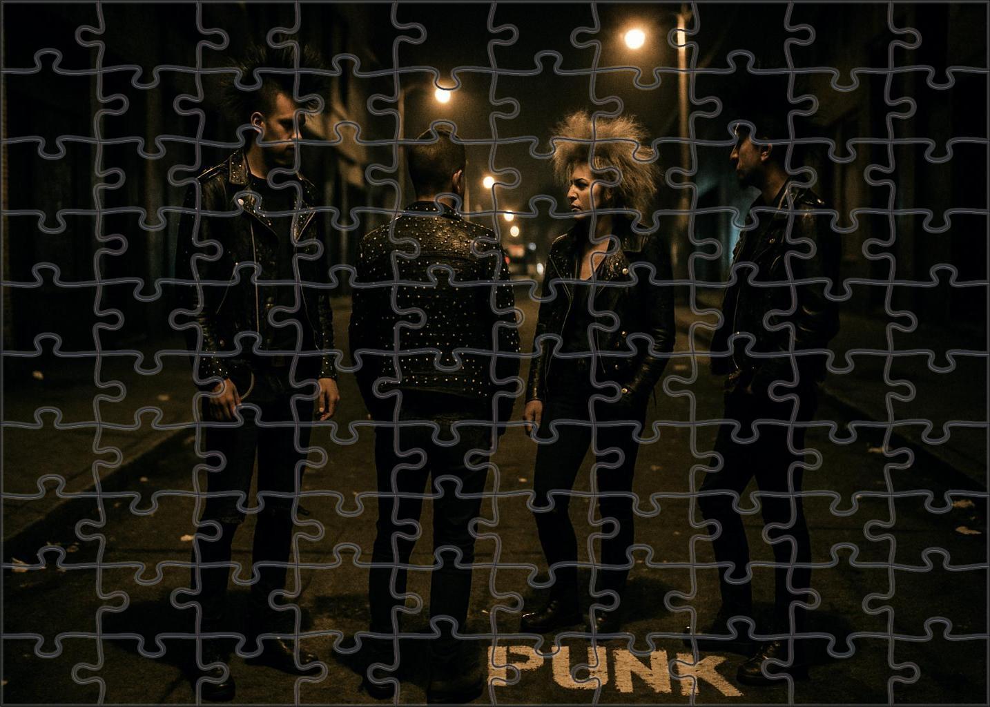 Post-punk Street Fashion Culture Unique Puzzle Design