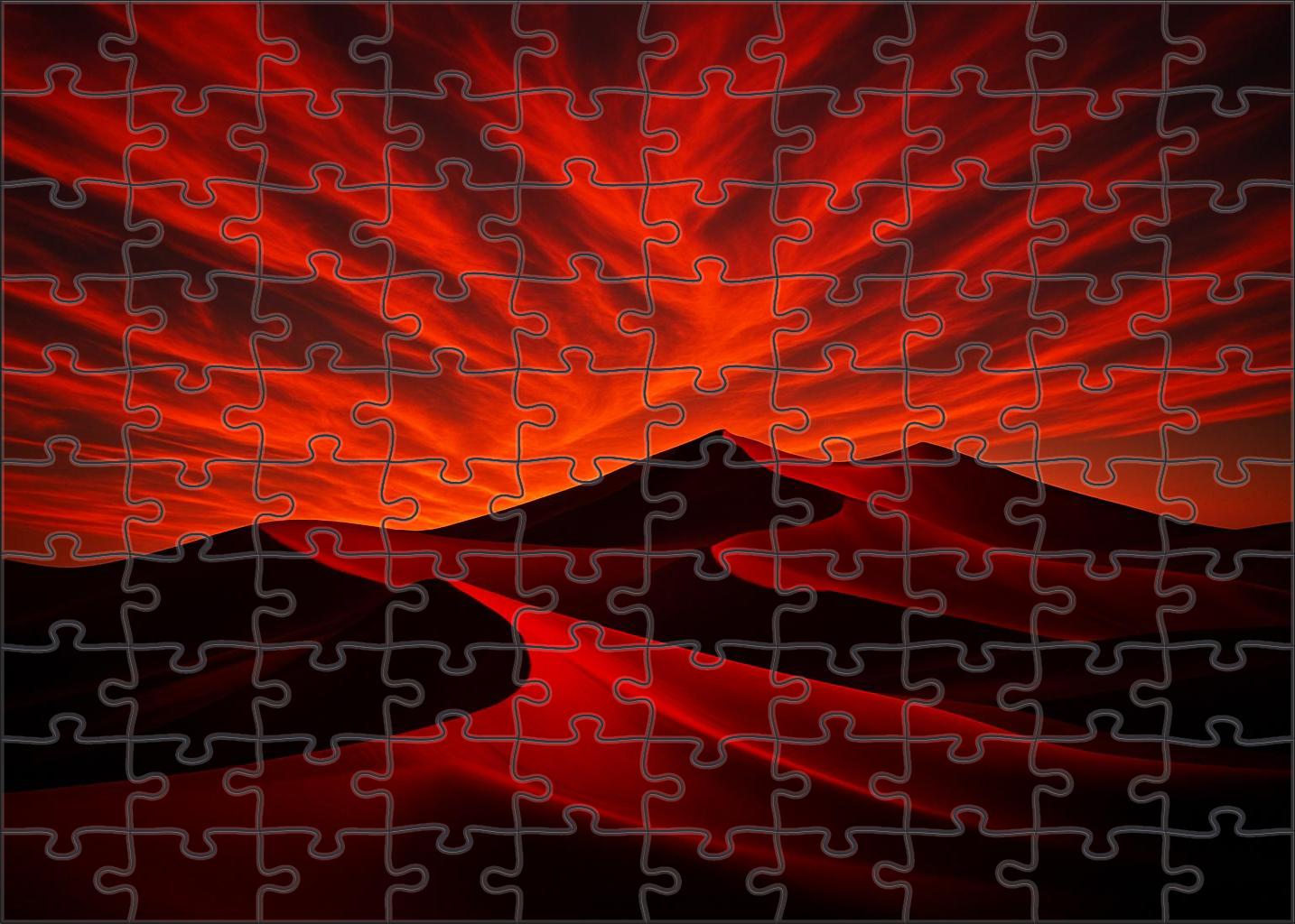 Crimson Veil Dunes 100 Piece Puzzle