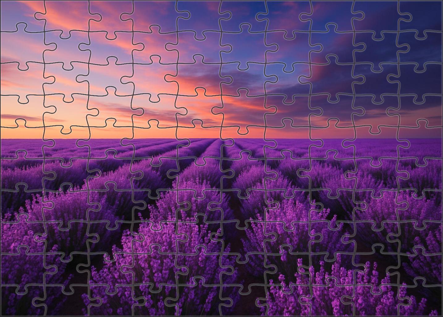 Lavender Field Twilight Glow 1000 Piece Puzzle