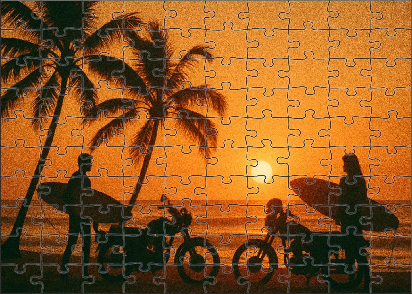 Vintage Surf Rock Revival Coastal Rebellion With Gritty Guitar Riffs Custom Jigsaw Puzzle