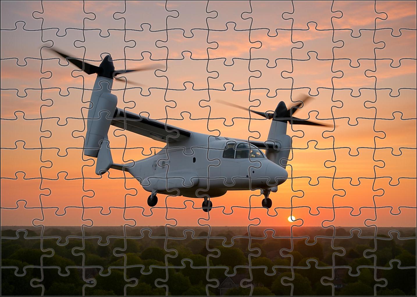Electric Tilt-rotor Aircommuter Premium Puzzle Pieces