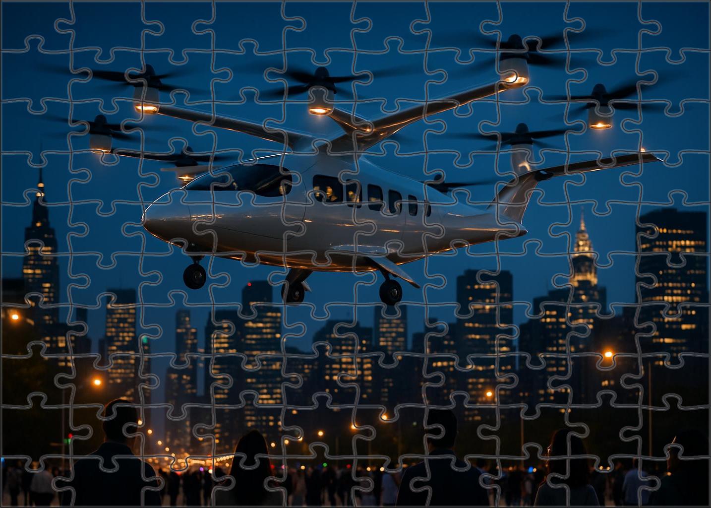 Electric Vertical Takeoff And Landing Airliner Puzzle For Kids