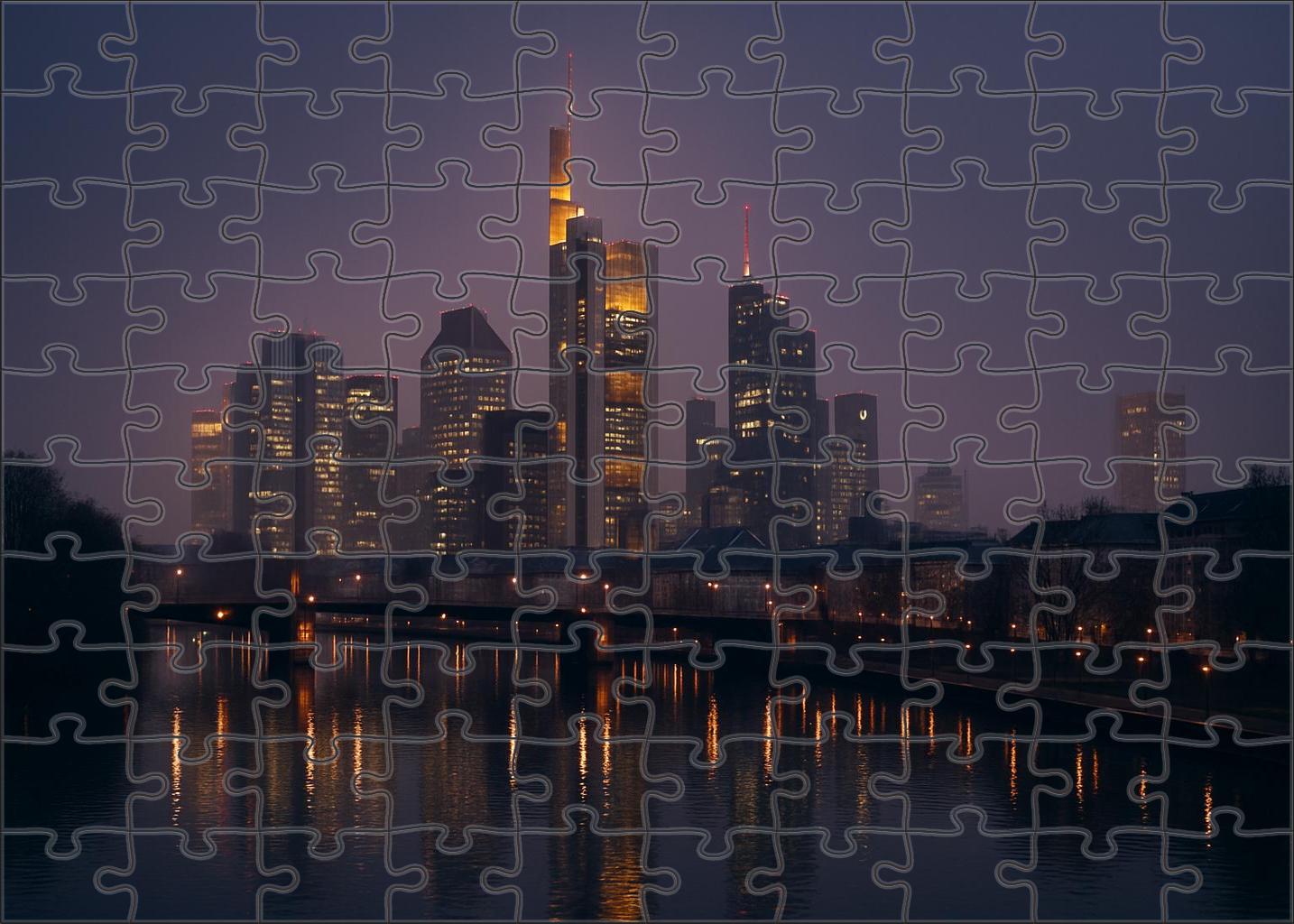 Frankfurt Financial District Skyline Germanys Towering Economic Hub With Europe's Highest Concentration Of Skyscrapers Puzzle For Kids