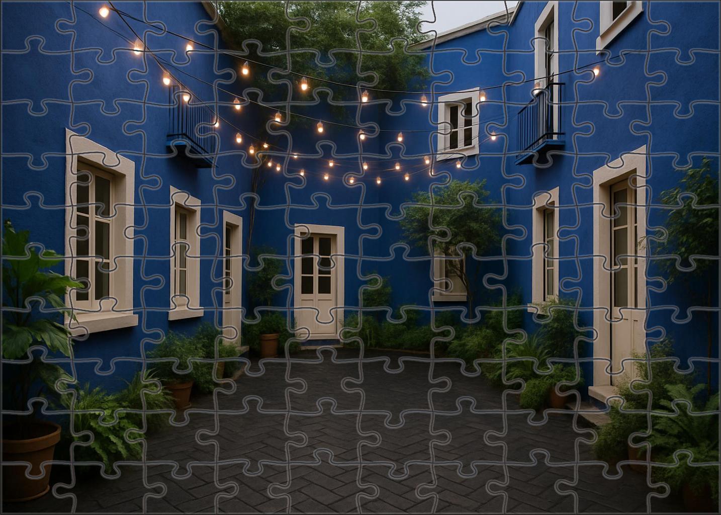 Cobalt Courtyard Puzzle For Kids