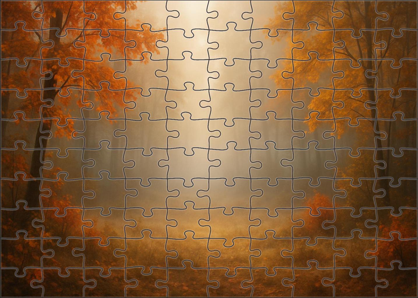 Misty Woodland Clearing Easy Puzzles