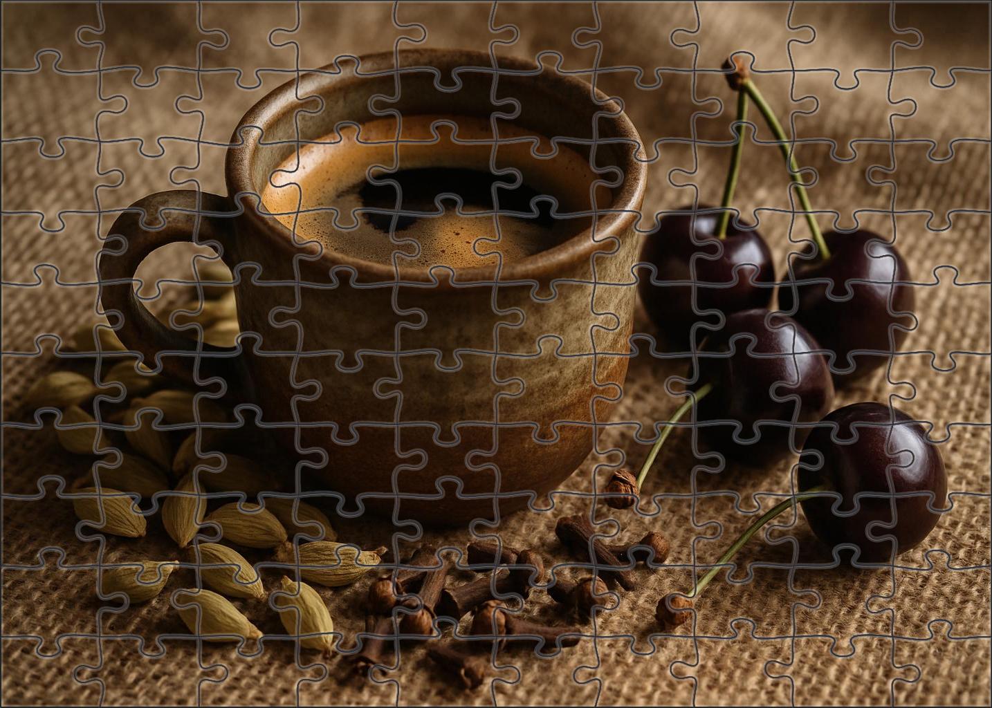Spiced Ember Robust Coffee With Clove Cardamom And Dark Cherry 200 Piece Puzzle