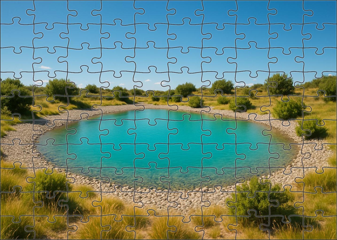 Hidden Lagoon At Midday Puzzle For Kids