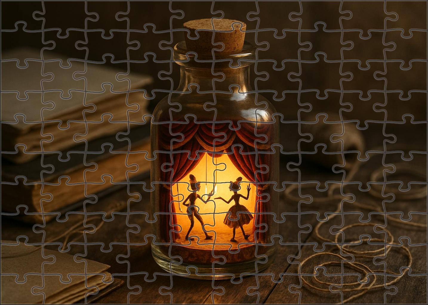 Puppet Theater In A Bottle 50 Piece Puzzle