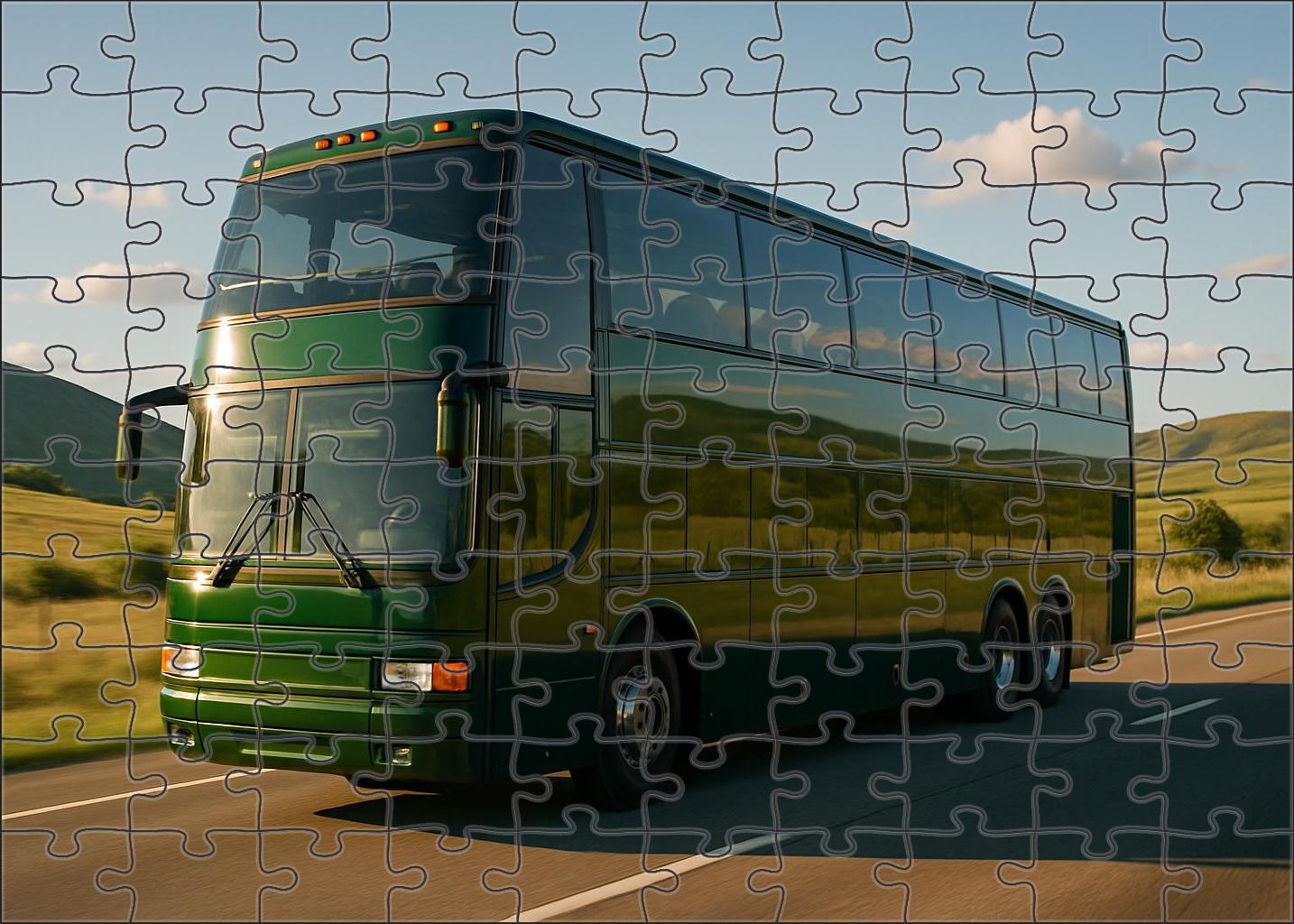 Biofuel-powered Double-decker Coach Challenging Puzzles