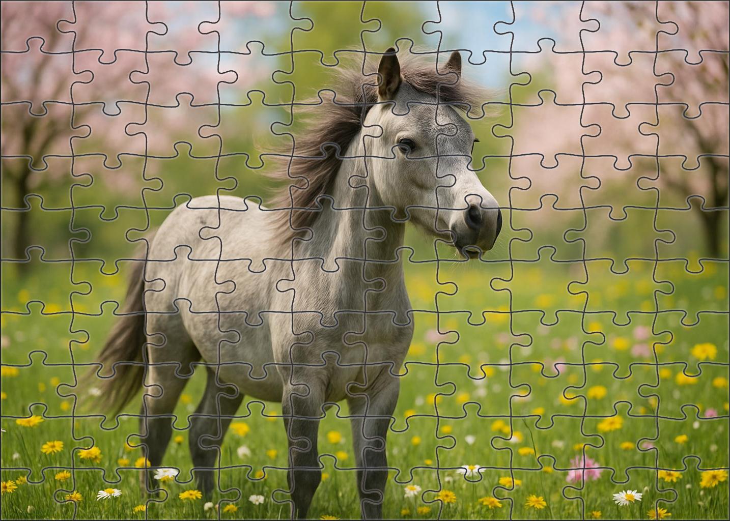 Crystal Willow Pony Petite Dapple Gray Mare With Lively Spirit Custom Jigsaw Puzzle