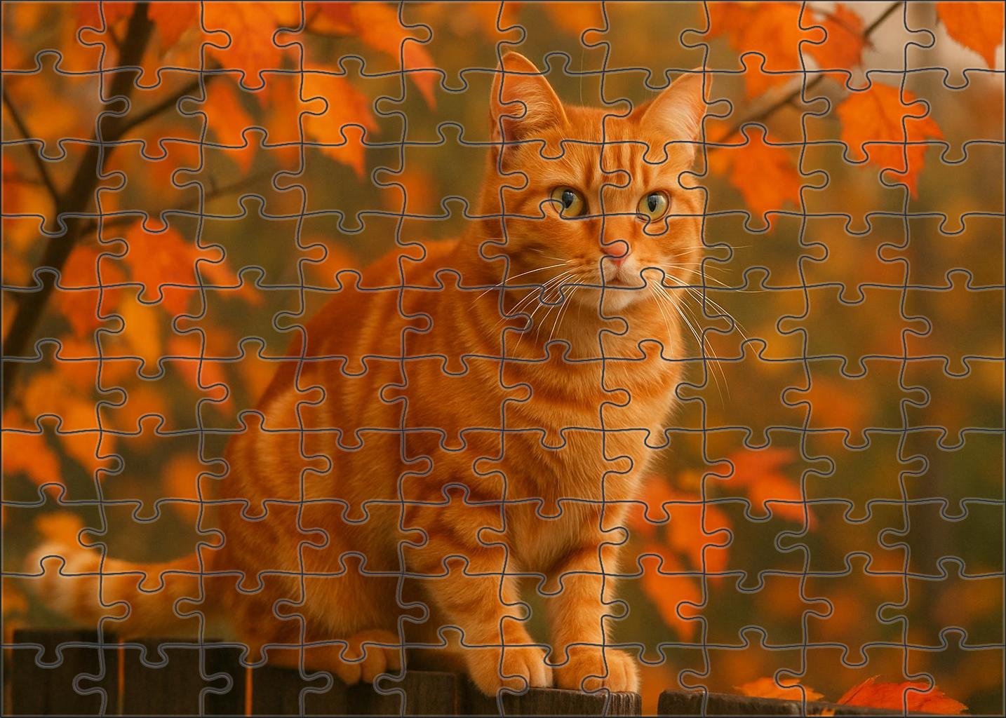 Crimson Whisker Fiery Red Tabby With Spirited Charm 200 Piece Puzzle