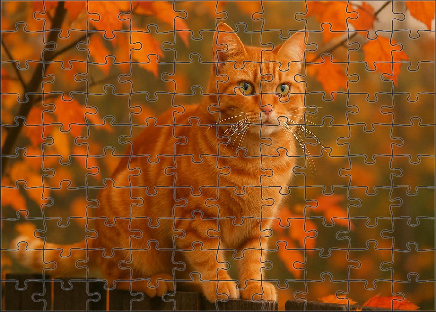 Crimson Whisker Fiery Red Tabby With Spirited Charm 200 Piece Puzzle