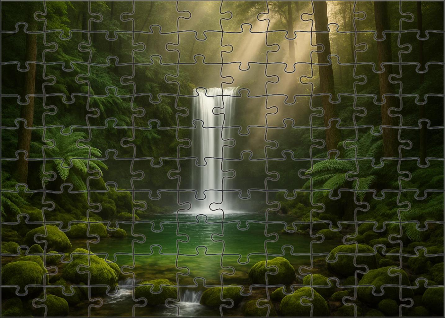 Emerald Nook Falls Large Format Puzzle