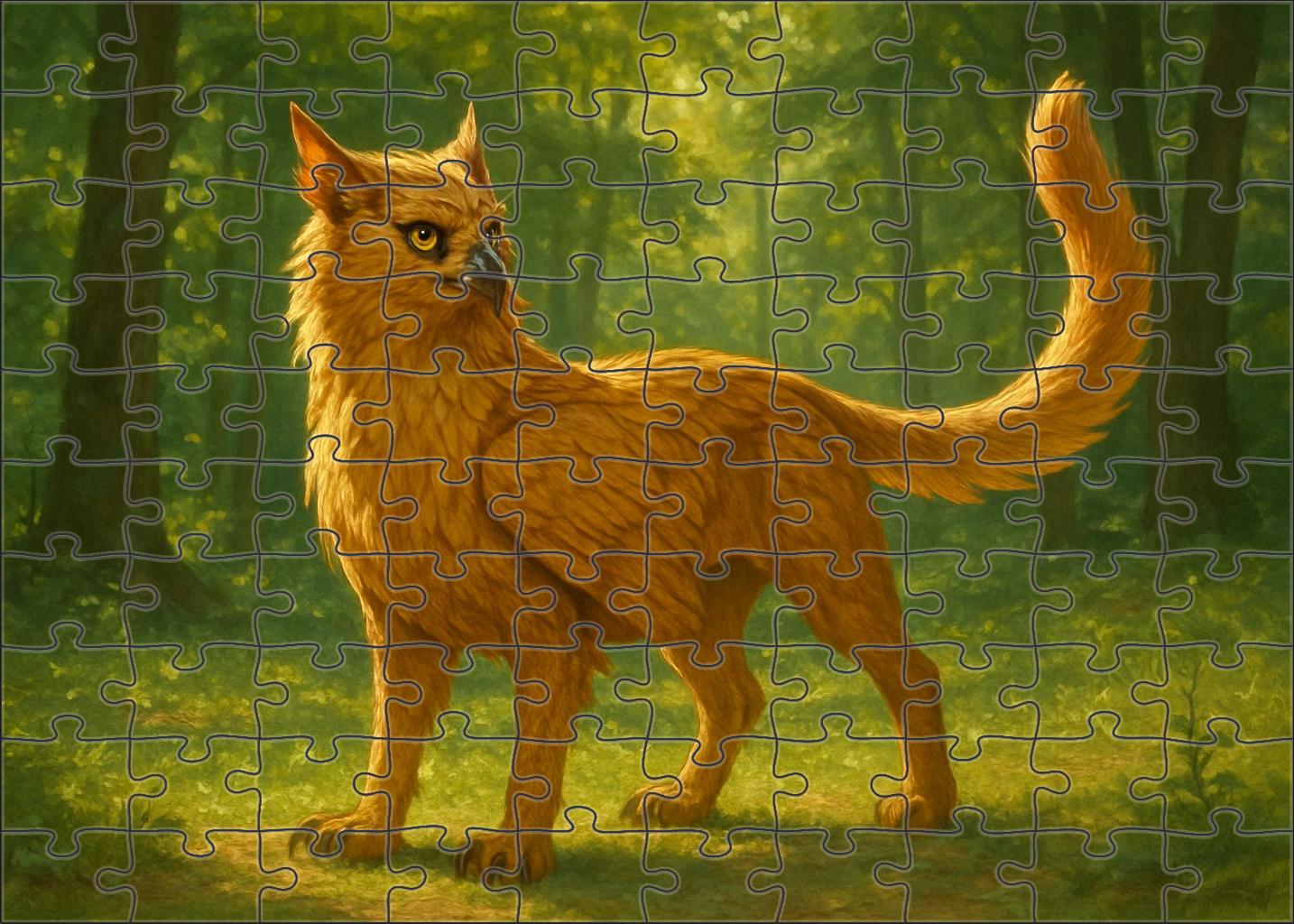 Amber Crest Golden Feathered Scent Hound With Spirited Drive Puzzle Collection