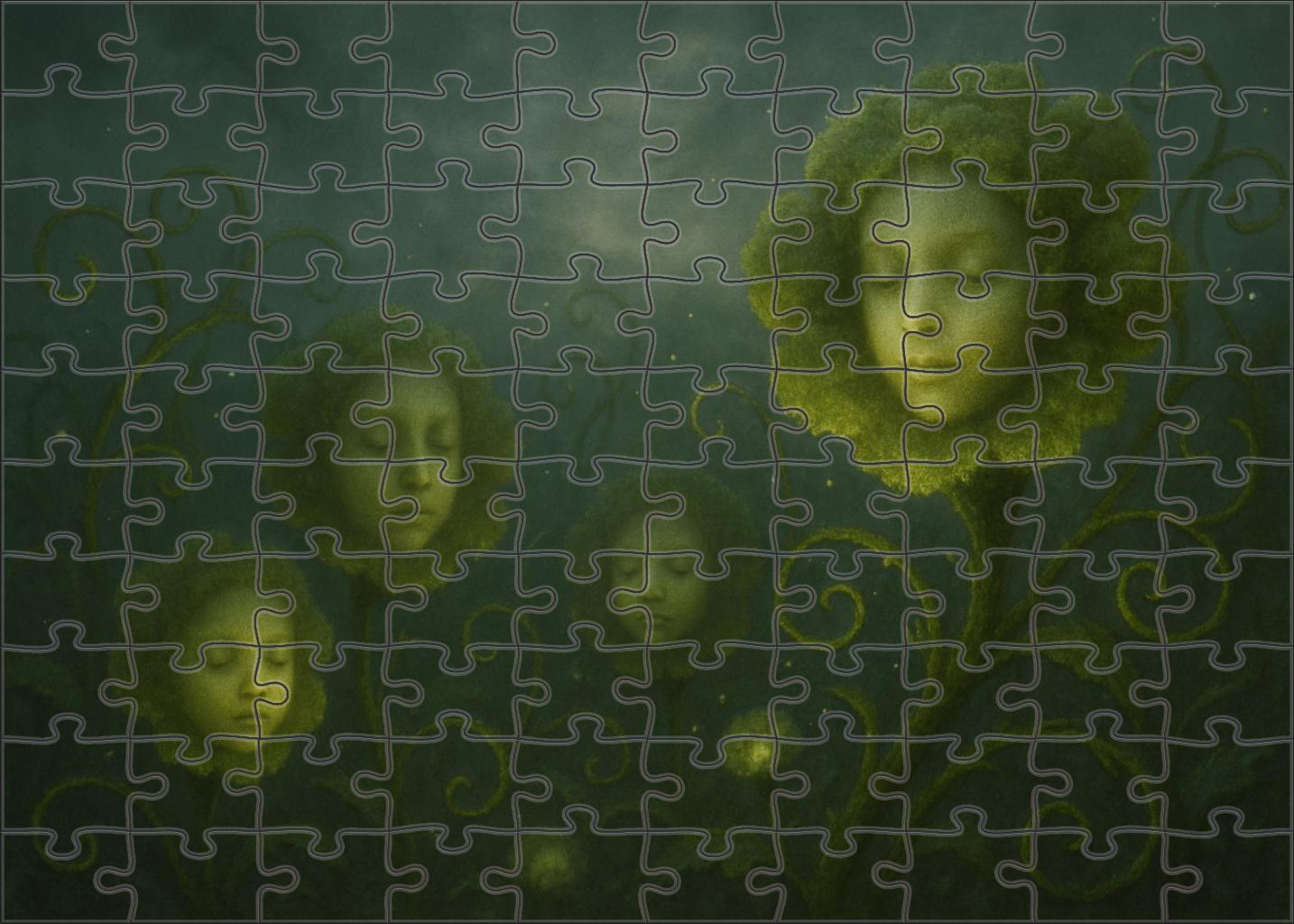 The Whispering Garden Plants With Faces Murmuring Secrets Custom Jigsaw Puzzle