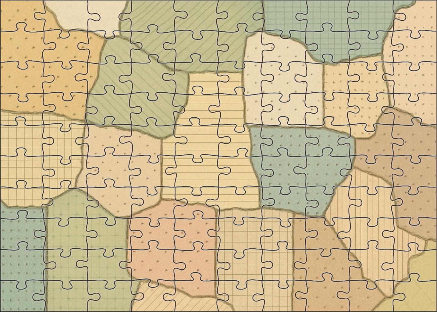 Soil Texture Mosaic With Hatch Overlay Premium Puzzle Pieces