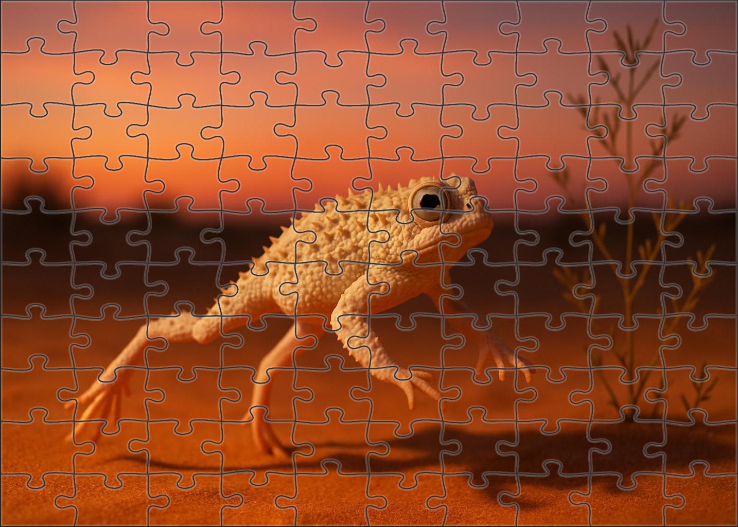 Ivory Spine Hopper Small Desert Amphibian With Resilient White Spines Mini Puzzle