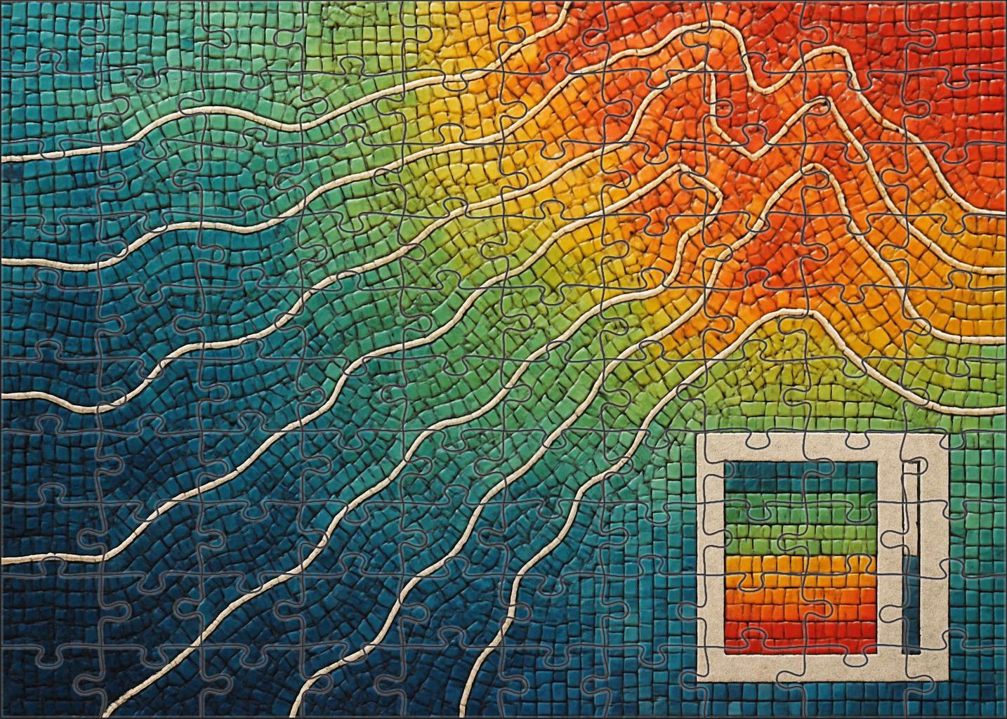 Digital Relief Mosaic 20 Piece Puzzle
