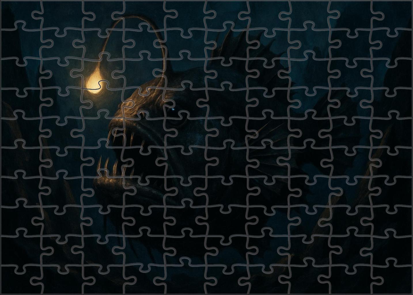 Celestial Glowfin Anglerfish Abyssal Predator With Luminous Lure 300 Piece Puzzle