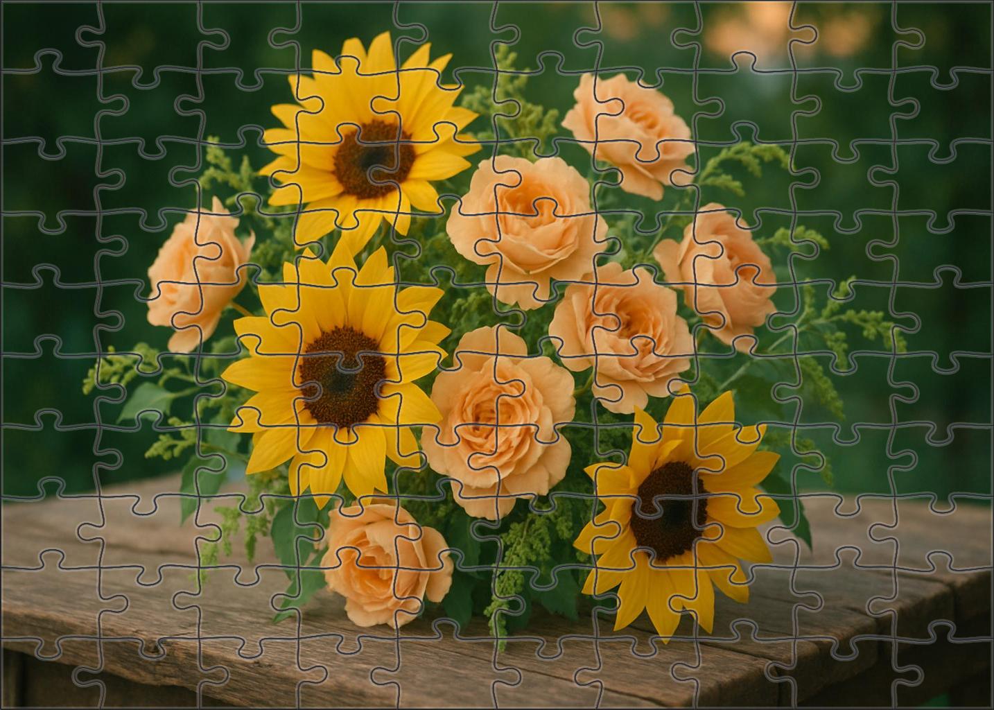 Sunset Harmony Bouquet 200 Piece Puzzle
