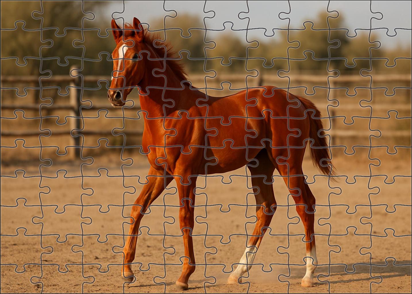 Chestnut Breeze Spirited Stock Horse Colt Challenging Puzzles