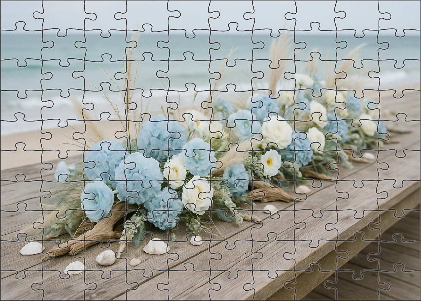 Coastal Breeze Table Runner Soft Blues Whites And Sandy Textures Family Puzzles