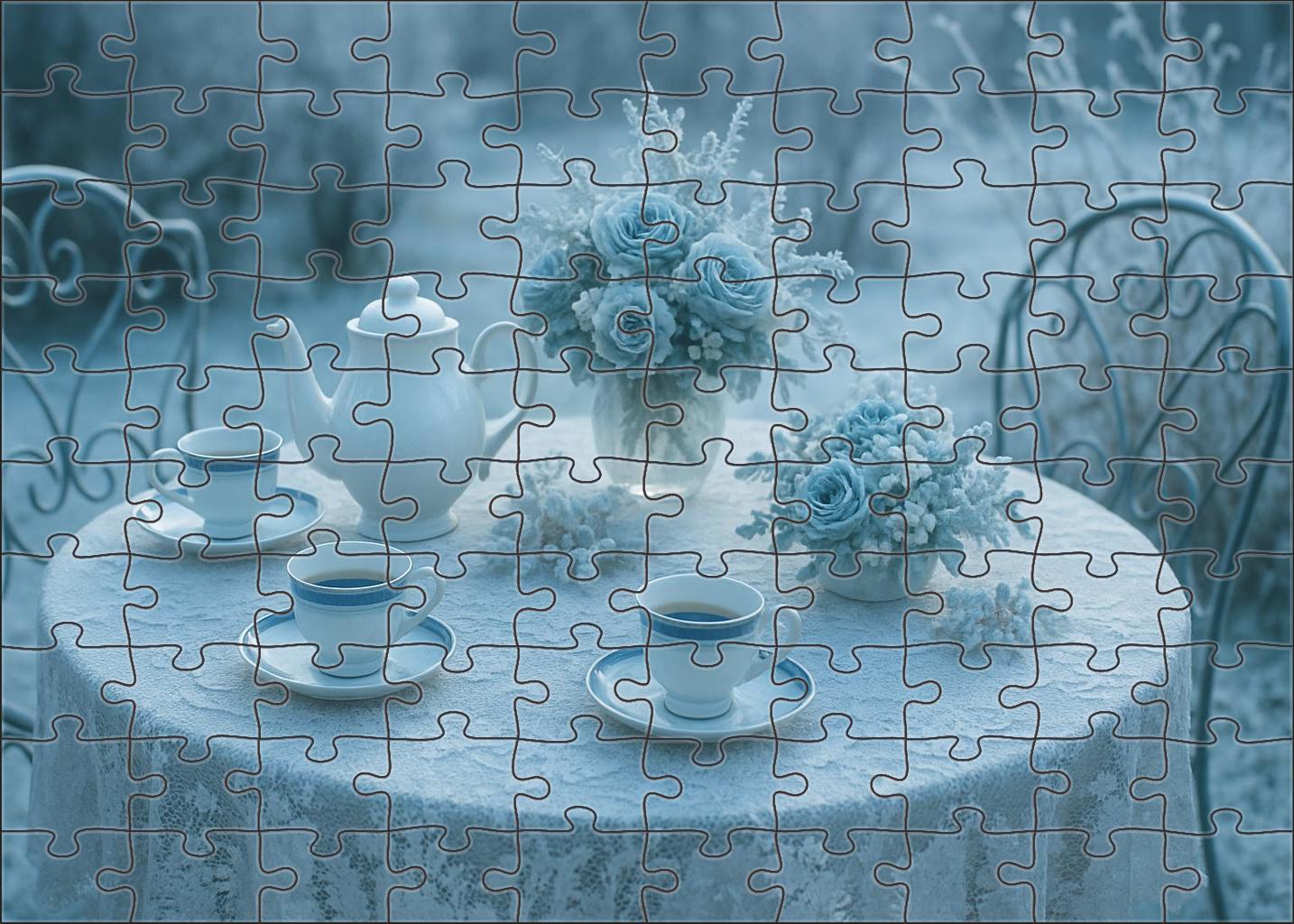 Frosted Garden Tea Party Puzzle Collection