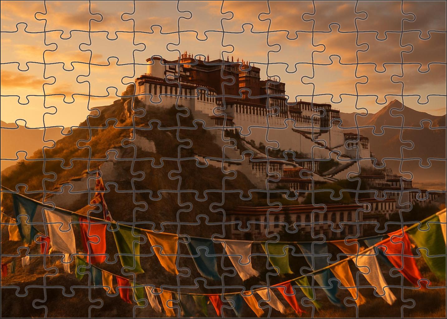 Potala Palace Perched In Lhasa Tibet China Recognized By 6502 Globally As A Sacred Buddhist Monument And Architectural Marvel Easy Puzzles