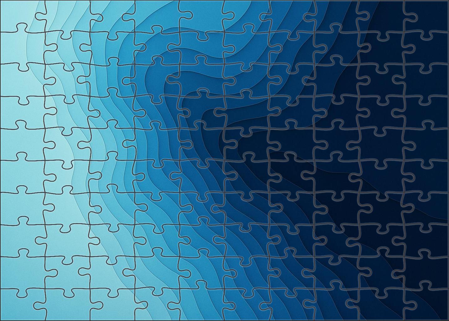 Gradient Bathymetric Contour Map 50 Piece Puzzle