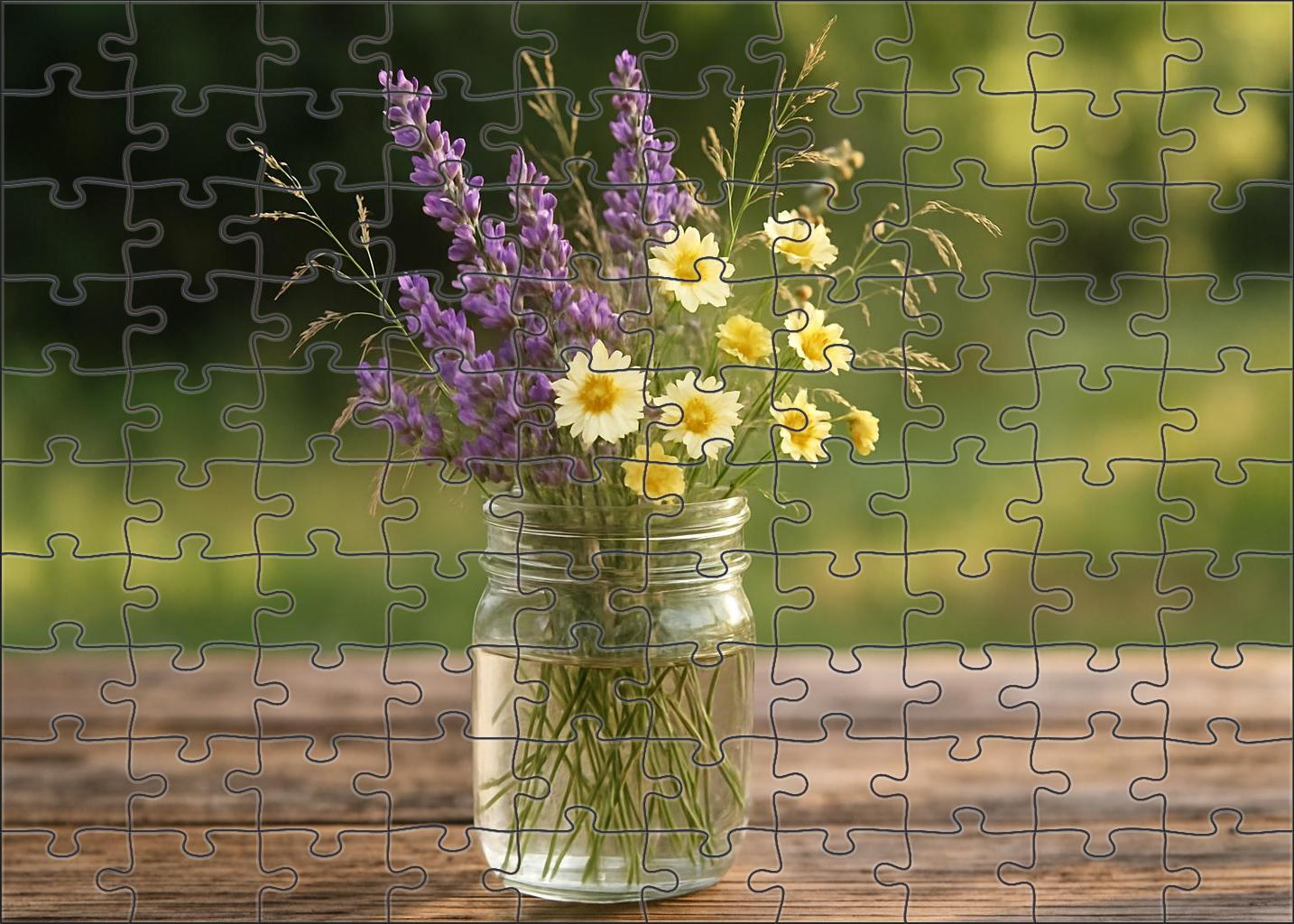 Meadow Breeze Cluster Loose Wildflowers In A Mason Jar Family Puzzles