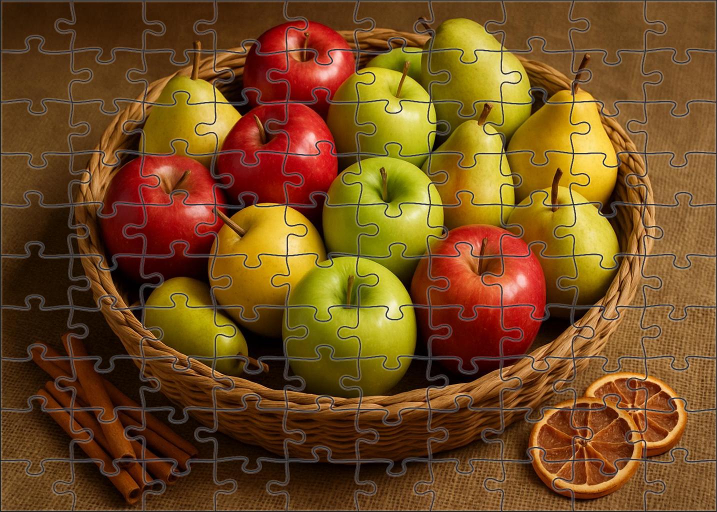 Autumn Orchard Harmony Apples And Pears With Rustic Charm 20 Piece Puzzle