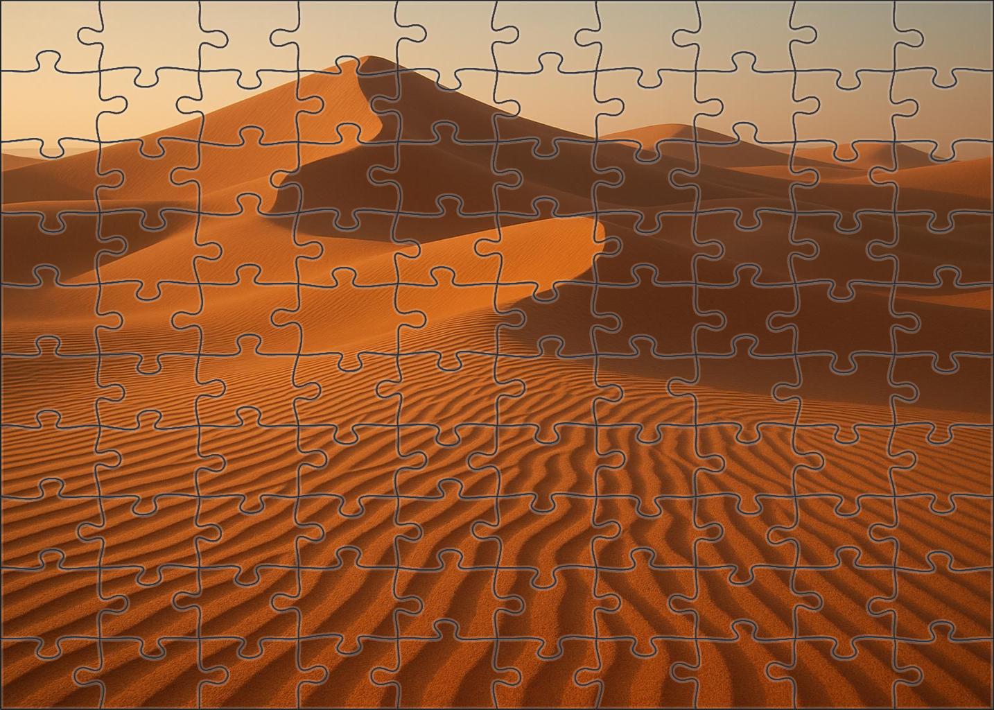 Whispering Amber Ridge Wind-sculpted Dunes At Sunrise Puzzle For Adults