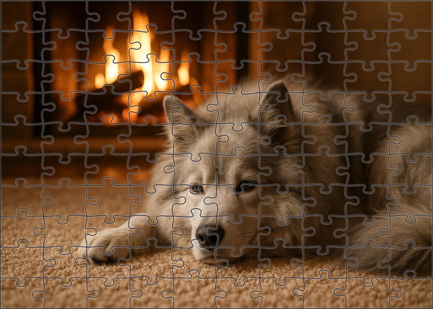 Cloud Veil Fluffy Pale Silver Companion With Soft Gaze 200 Piece Puzzle