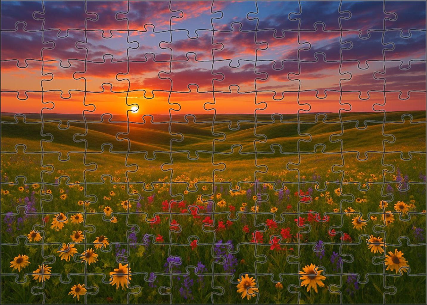 Golden Prairie Dusk Easy Puzzles