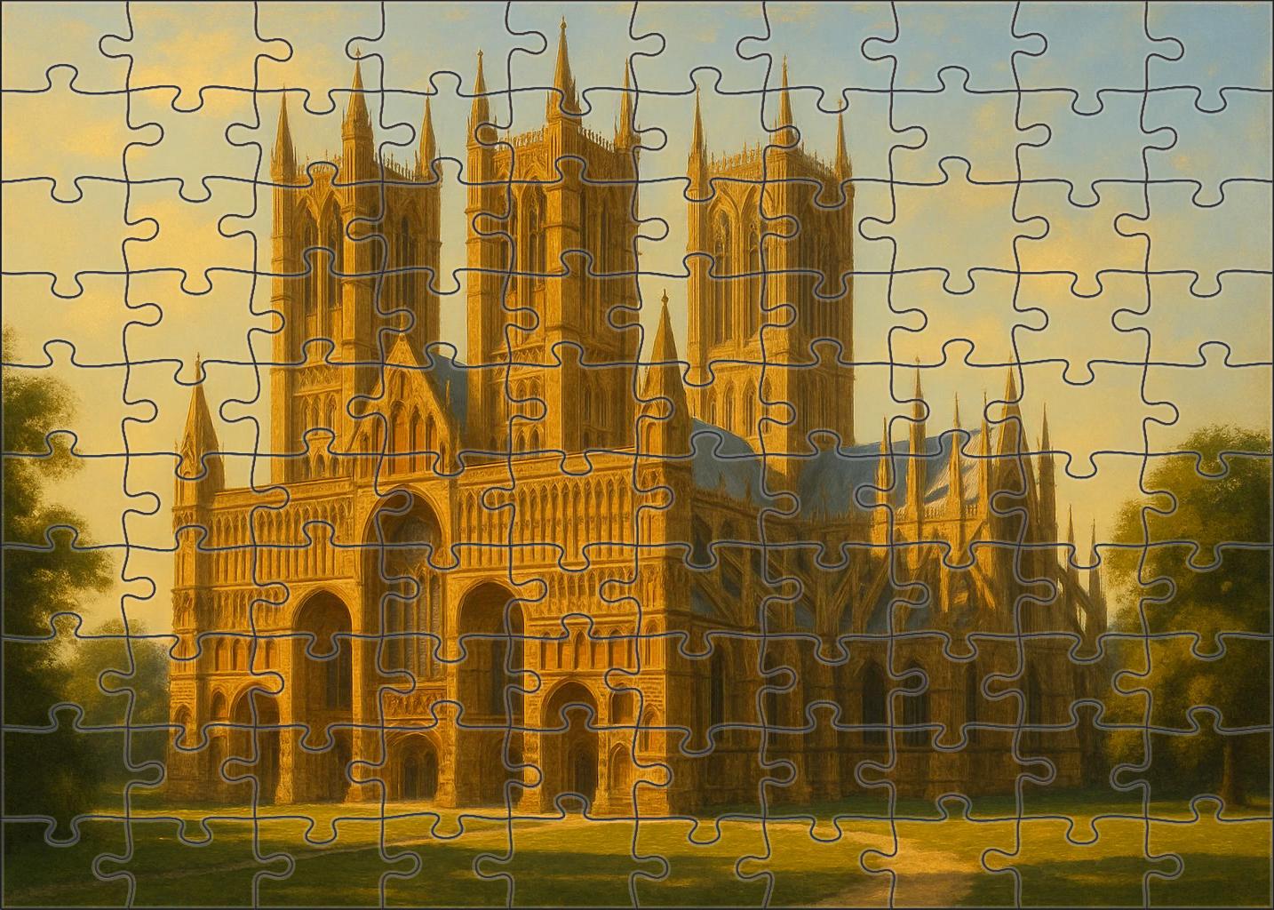 Lincoln Cathedral Situated In Lincoln England Recognized By 5990 For Its Medieval Gothic Grandeur 20 Piece Puzzle