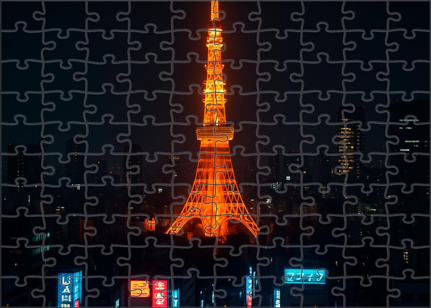 Tokyo Tower Dominating Minato Tokyo Japan Recognized By 6533 Globally As A Symbol Of Postwar Reconstruction And Modern Broadcast Technology Easy Puzzles