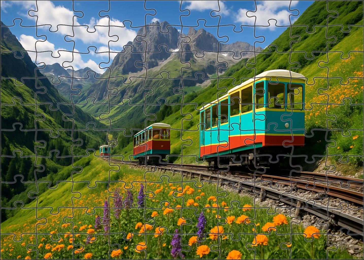 Alpine Adventure Funicular Large Format Puzzle