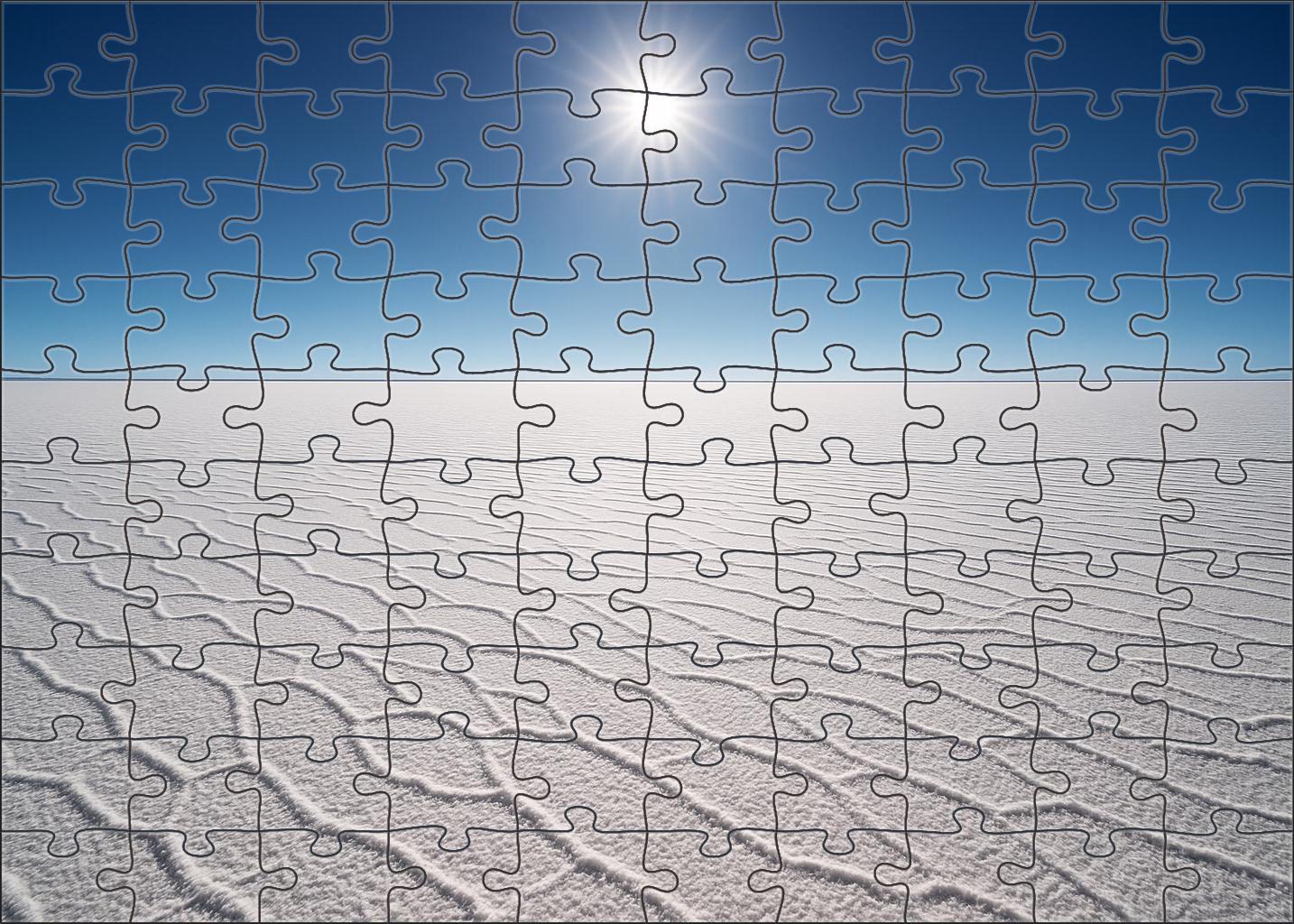 Whispering Salt Flats Endless White Sands Carved By Gentle Winds Premium Puzzle Pieces